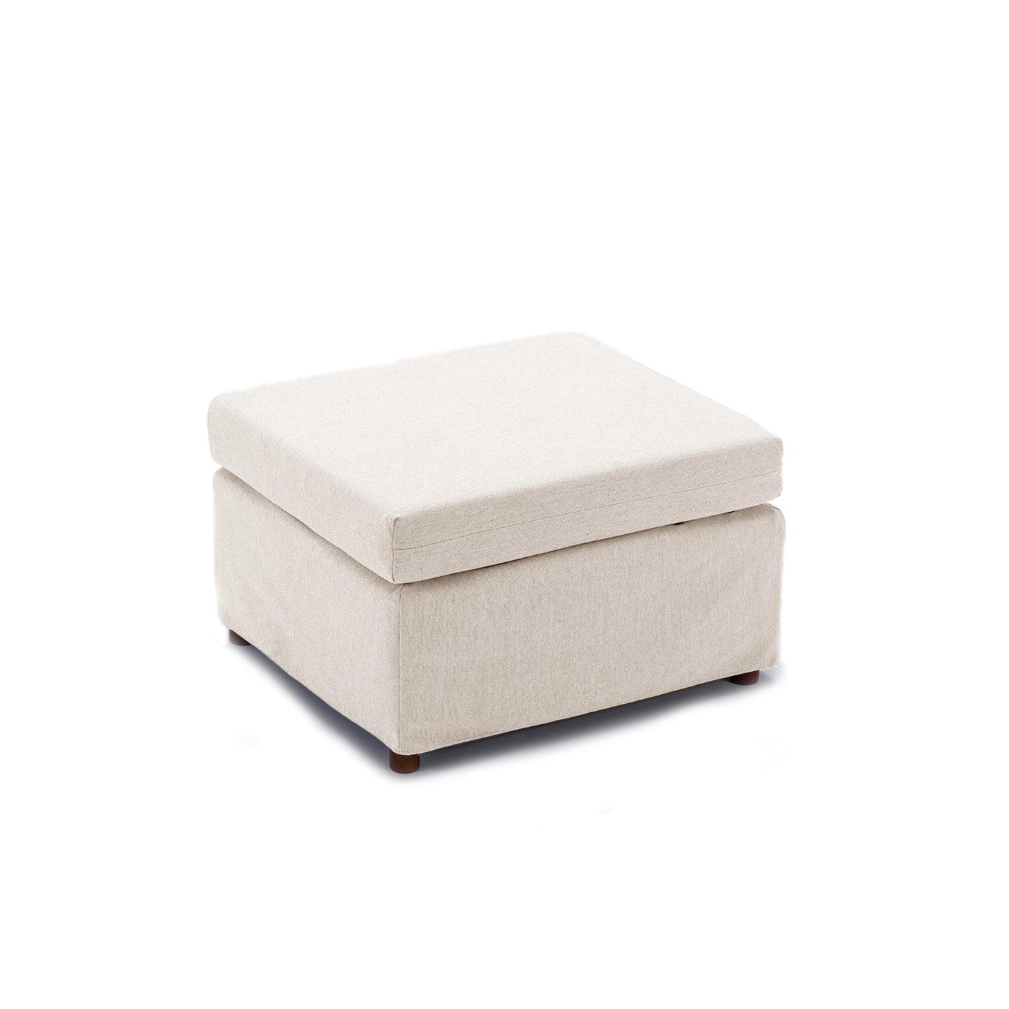 2 Seat Module Sectional Sofa Couch With 1 Ottoman,Seat Cushion and Back Cushion Removable and Washable,Cream