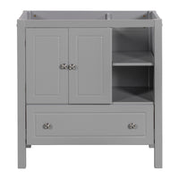 30" Bathroom Vanity Base Only, Solid Wood Frame, Bathroom Storage Cabinet with Doors and Drawers, Grey