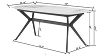 Morden Horse belly shape dining table with metal base