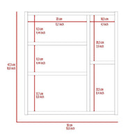 Oman Medicine Cabinet, Three Internal Shelves, Single Door, Two External Shelves -White