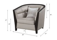 ACME Zemocryss Chair w/pillow, Beige Fabric 54237