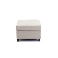 4 Seat Module Sectional Sofa Couch With 1 Ottoman for living room,Seat Cushion and Back Cushion Non-Removable and Non-Washable,Cream