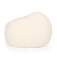 Enger Shearling 3 Foot Bean Bag, Cream