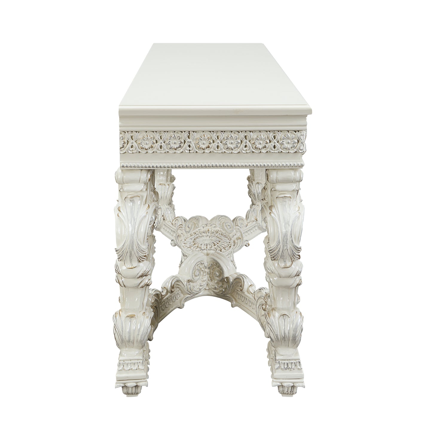 ACME Adara SOFA TABLE Antique White Finish LV01219