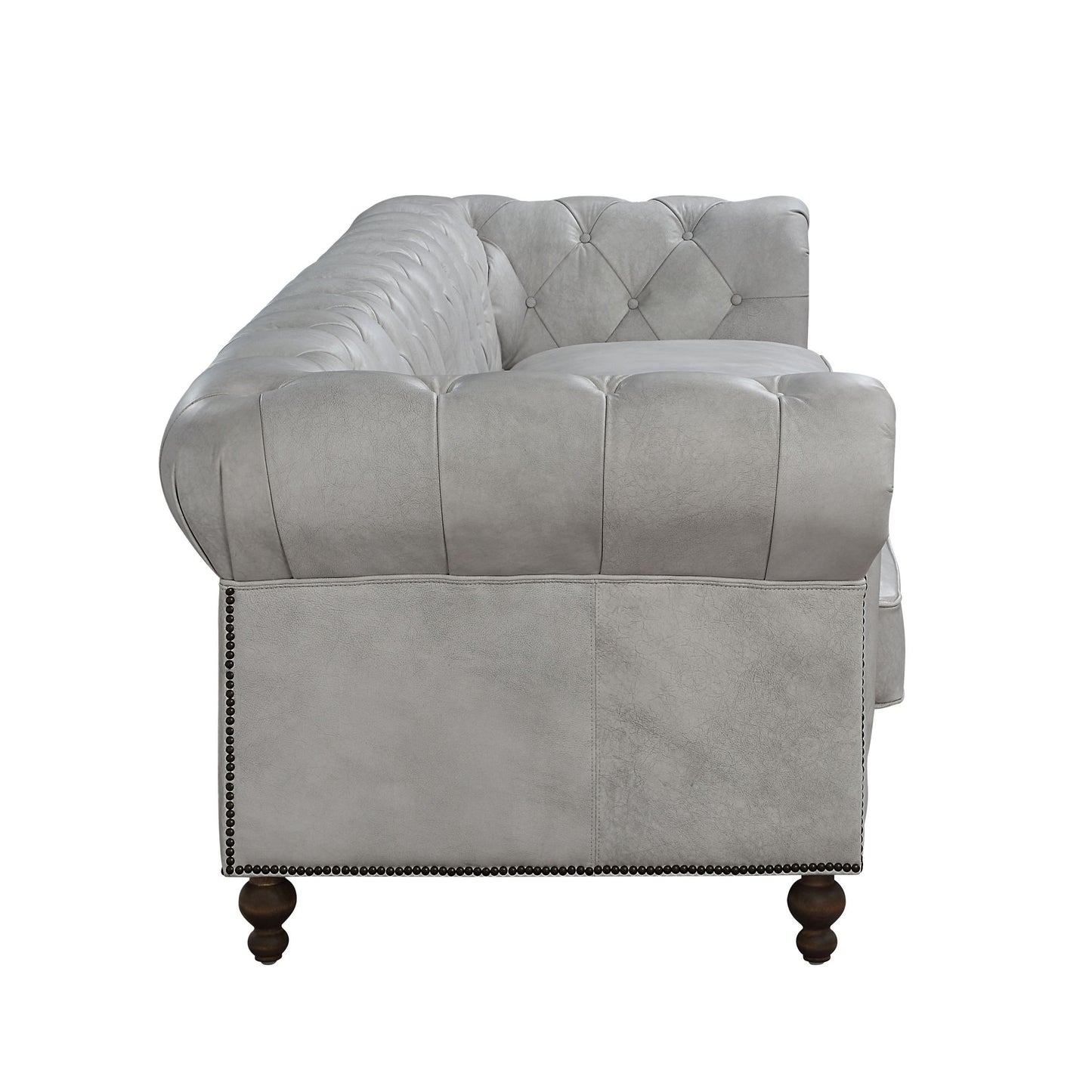 ACME Ofer Sofa, Vintage White Top Grain Leather LV02404