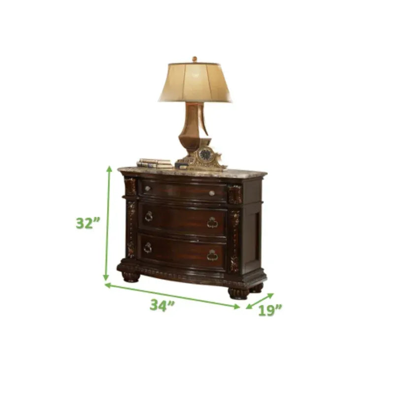 Roma 5 Pc Queen Bed Dark Walnut