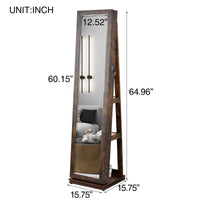 Full Length Mirror 360° Swivel Jewelry Cabinet