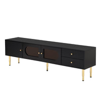 TV Stand for TVs up to 80'', Entertainment Center with Multifunctional Storage Space, TV Cabinet with 2 Drawers, Media Console for Living Room, Bedroom