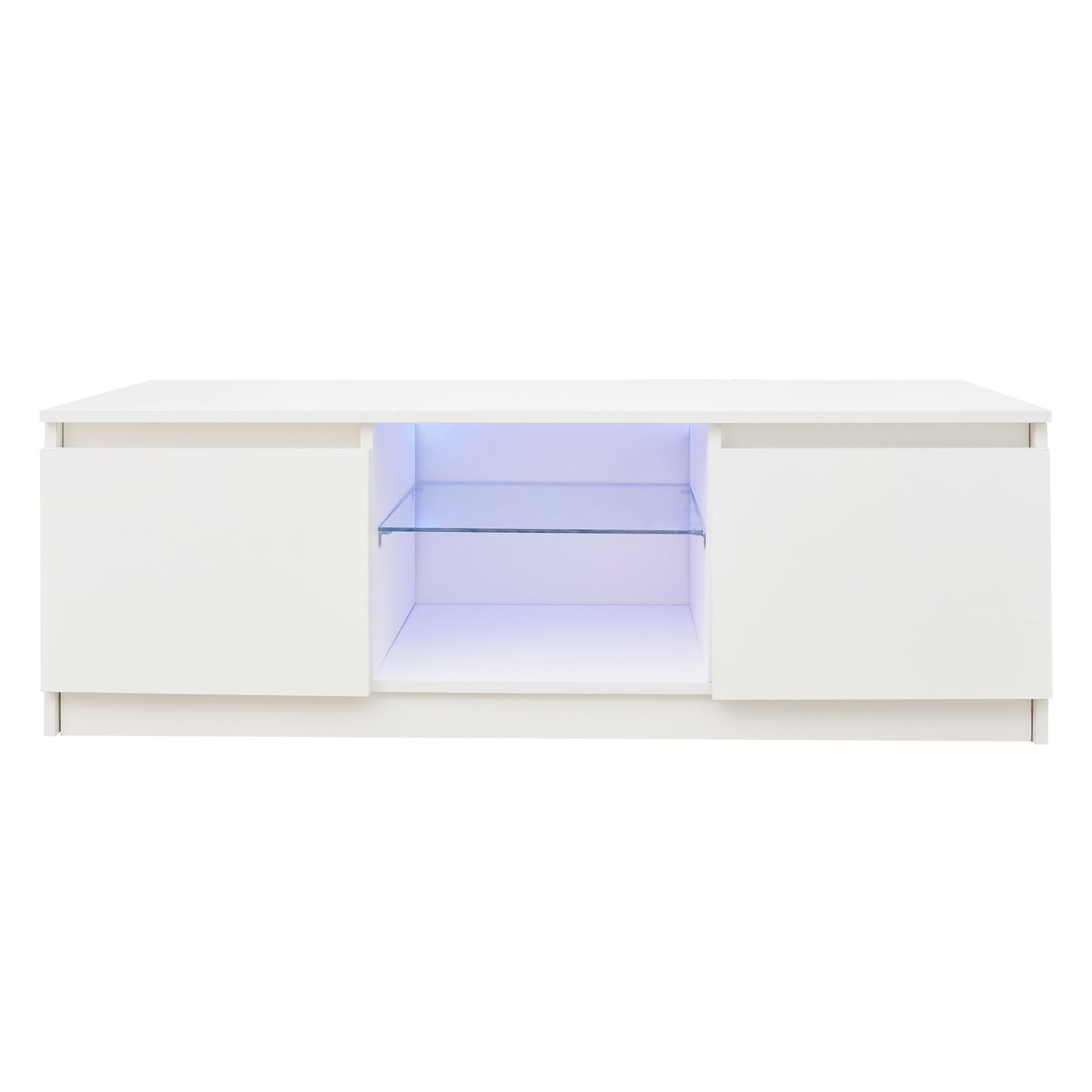 TV Cabinet Wholesale, White TV Stand with Lights, Modern LED TV Cabinet with Storage Drawers, Living Room Entertainment Center Media Console Table