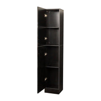 Freestanding  Cabinet with Inadjustable Shelves and two Doors for Kitchen, Dining Room,black