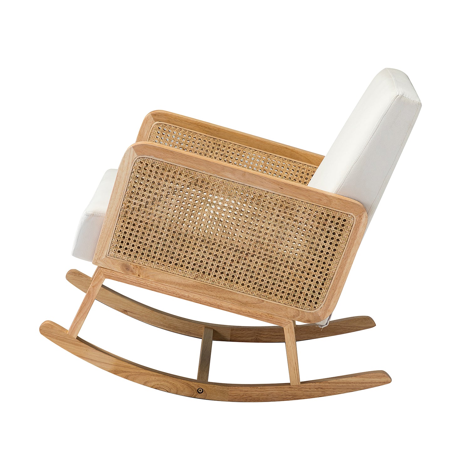 Trachin Rocking Chair with Rattan Arms