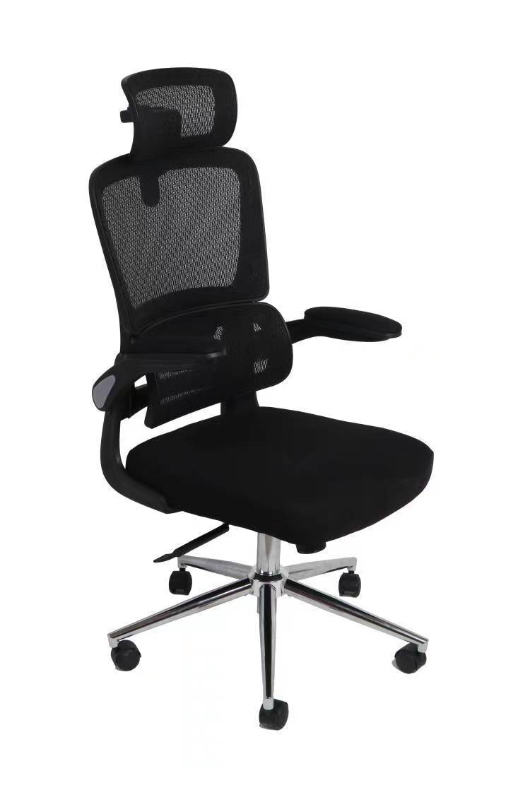 Mesh Ergonomic Office Chair with Flip Up Arms High Back Desk Chair -High Adjustable Headrest with Flip-Up Arms, Tilt Function, Lumbar Support Swivel Computer Chair Task Chair,Executive Chair, Black