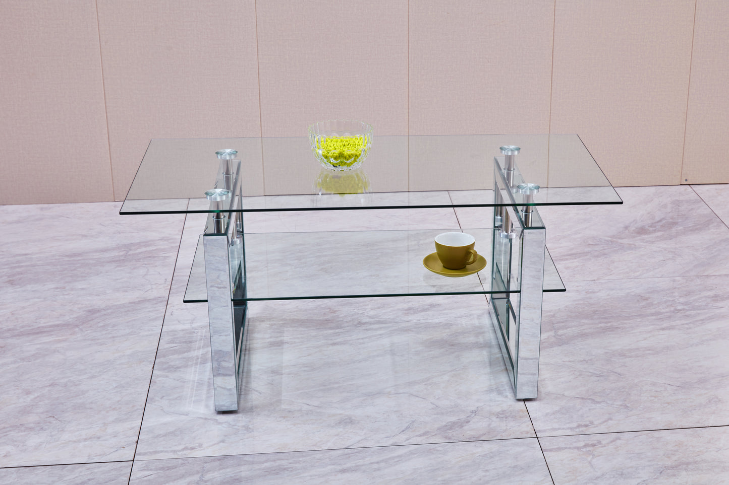 W 39.4" X D 19.7 " X H 17.7" Transparent tempered glass coffee table, coffee table