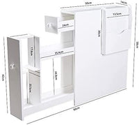 Bathroom Storage Cabinet Side Cabinet Space Saving Cabinet,White