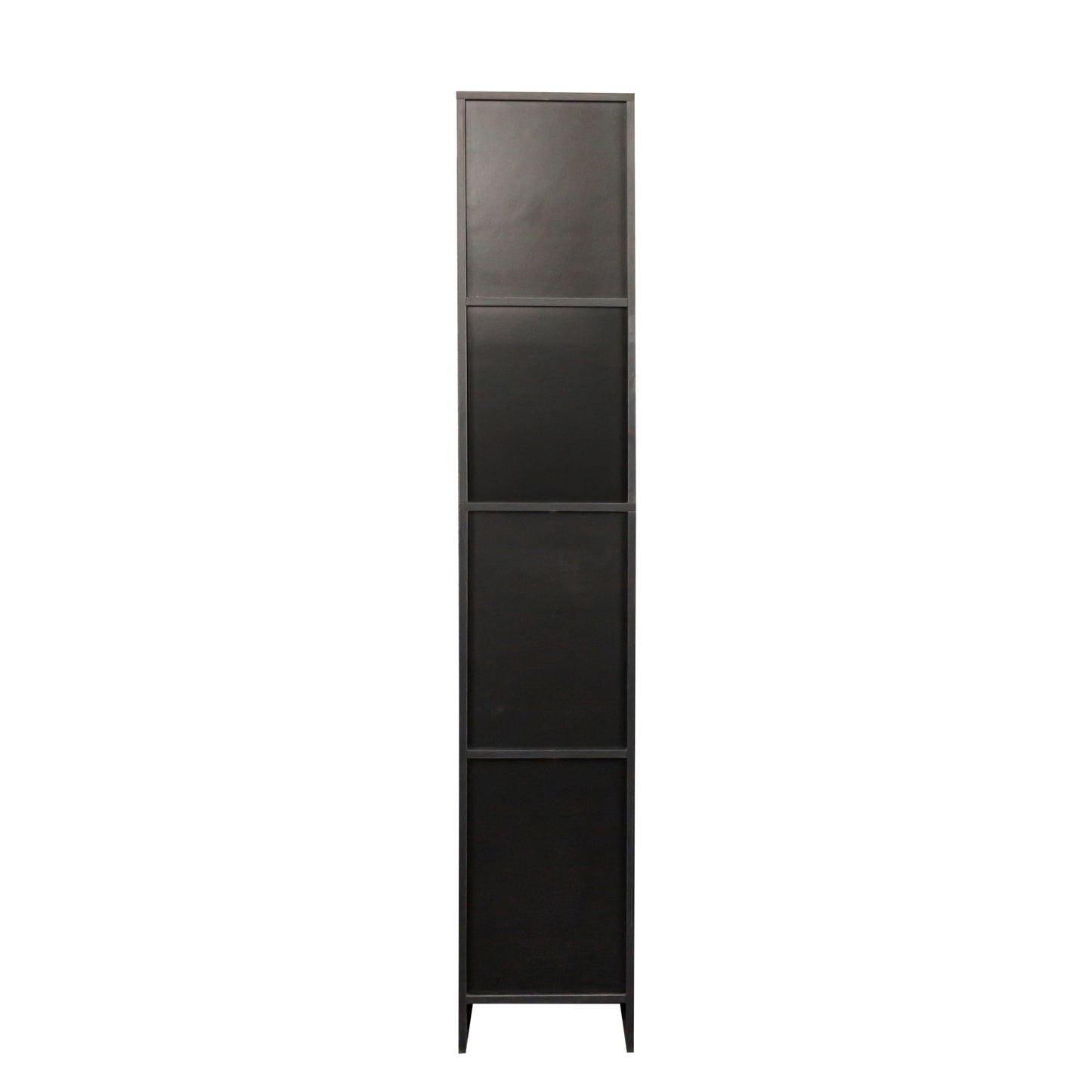 Freestanding  Cabinet with Inadjustable Shelves and two Doors for Kitchen, Dining Room,black