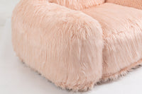 Bean bag chair lazy long hair sofa bean bag chair adult, teen high density foam filled modern focus chair comfortable living room, bedroom chair