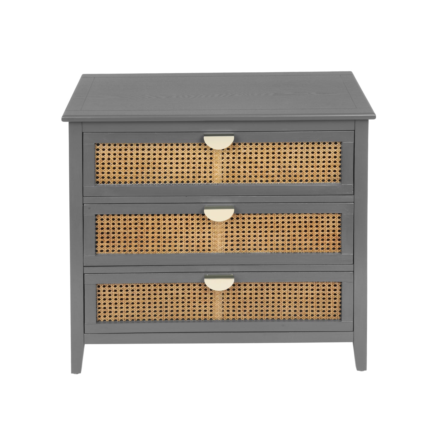 3 Drawer Cabinet,Natural rattan,American Furniture,Suitable for bedroom, living room, study