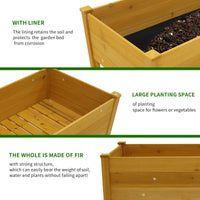 Raised Garden Bed Planter Box with Legs & Storage Shelf Wooden Elevated Vegetable Growing Bed for Flower/Herb/Backyard/Patio/Balcony 48.5x30x24.4in