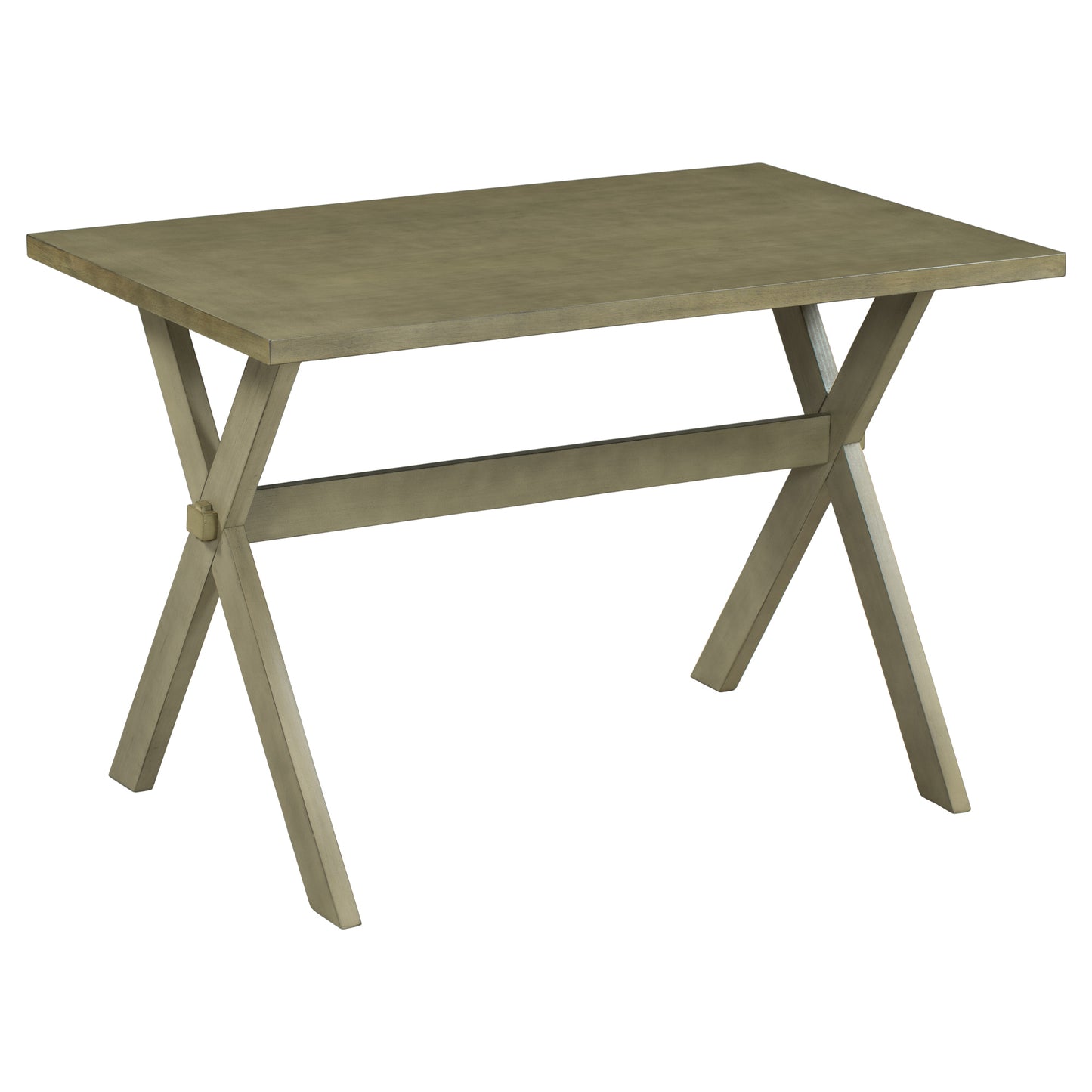 TOPMAX Farmhouse Rustic Wood Kitchen Dining Table with X-shape Legs, Gray Green