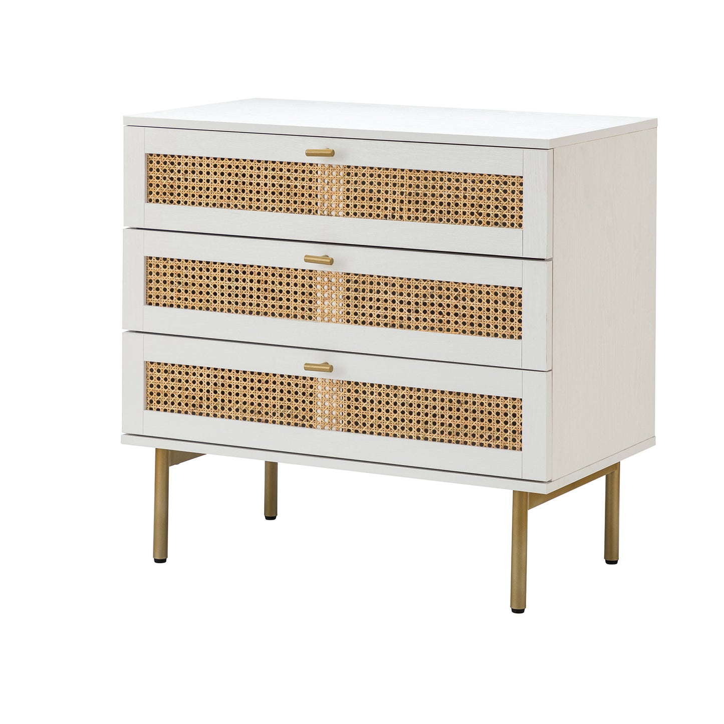 Terus Tall 3-Drawer Bachelor Chest White