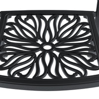 5-Piece Set Of Cast Aluminum Patio Furniture  With Black Frame and  Seat Cushions In Random Colors