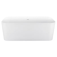 59" 100% Acrylic Freestanding Bathtub，Contemporary Soaking Tub，white Bathtub