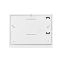 2 Drawer Lateral Filing Cabinet for Legal/Letter A4 Size, Large Deep Drawers Locked by Keys, Locking Wide File Cabinet for Home Office, Metal Steel