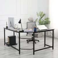 High quality safe and environmentally friendly office home school Black L-shaped corner desk