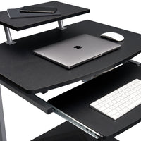 Techni Mobili Compact Computer Cart With Storage, Graphite