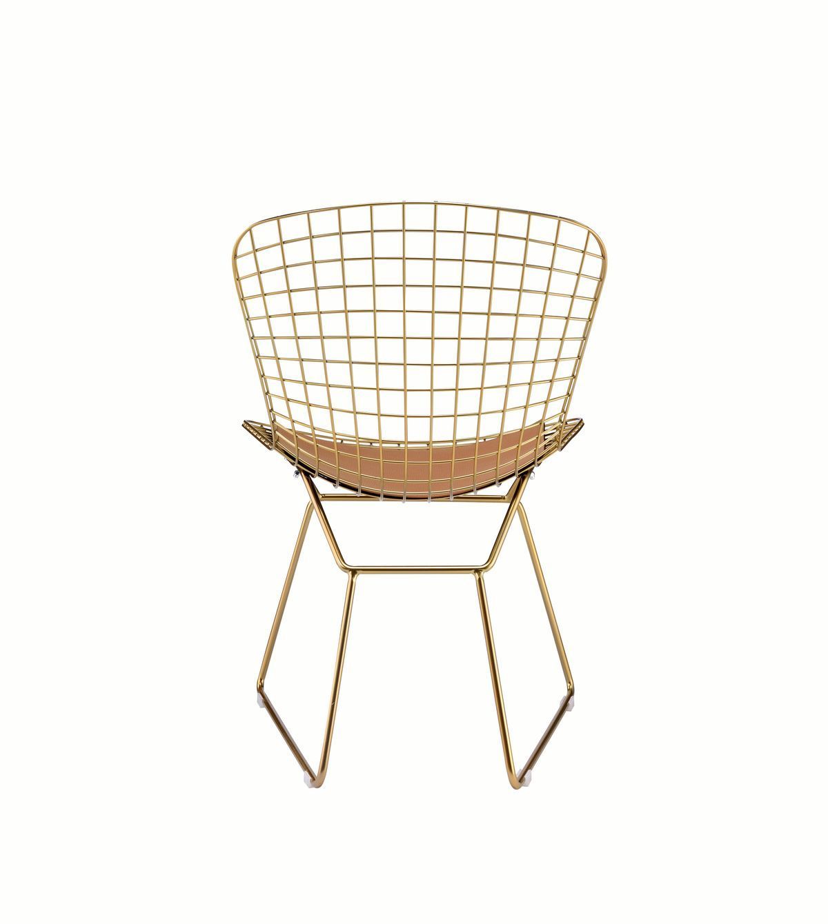 ACME Achellia Side Chair (Set-2), Whiskey PU & Gold 96849