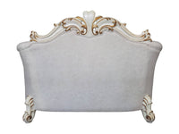 ACME Vendom II Loveseat w/4 Pillows, Two Tone Ivory Fabric & Antique Pearl Finsih LV01330