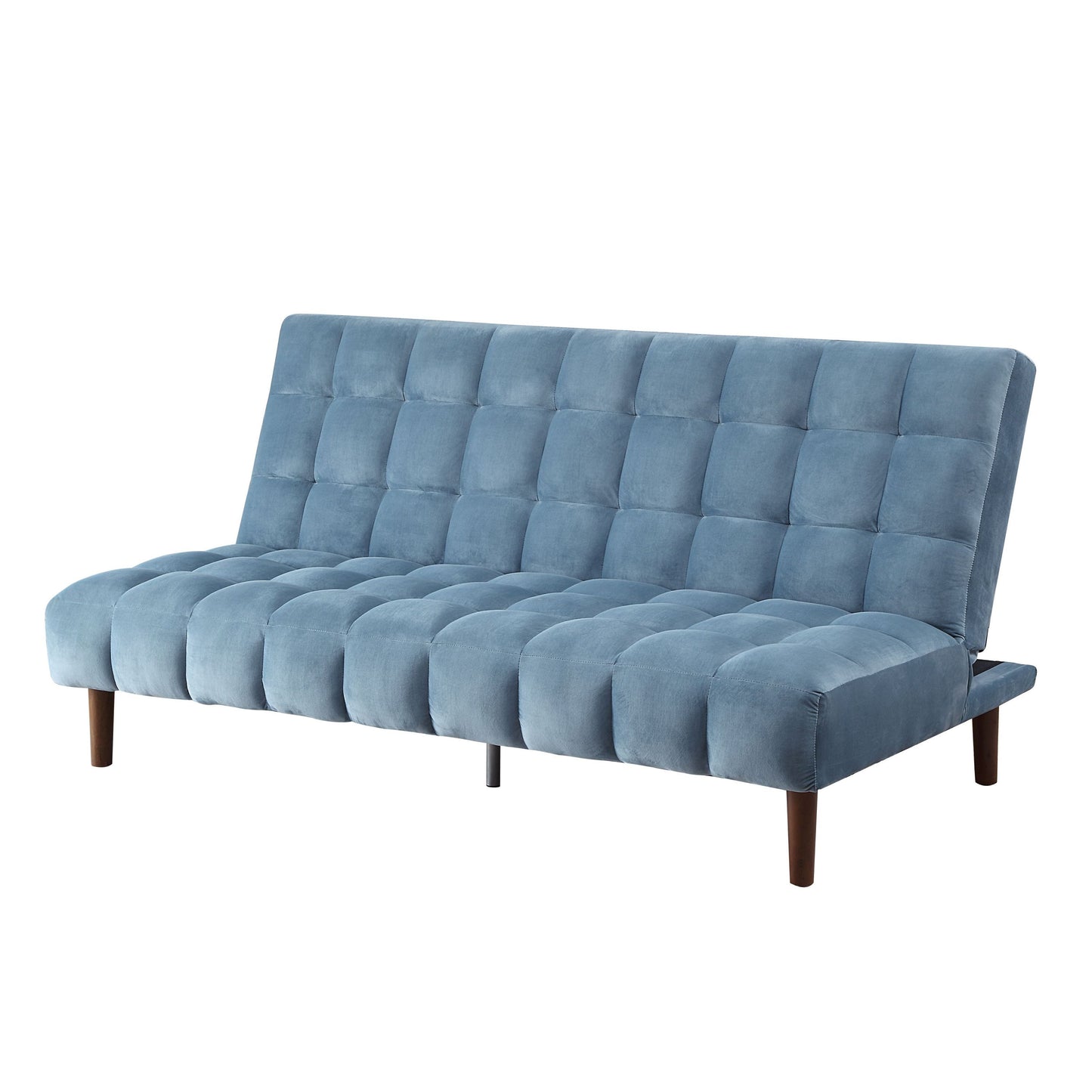 ACME Yolandi Adjustable Sofa  in Teal Velvet & Dark Walnut Finish 57202