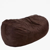 Rosella Modern Microfiber 8 Foot Bean Bag, French Roast Brown