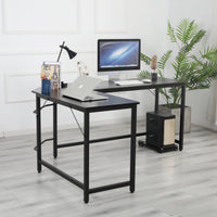 High quality safe and environmentally friendly office home school Black L-shaped corner desk