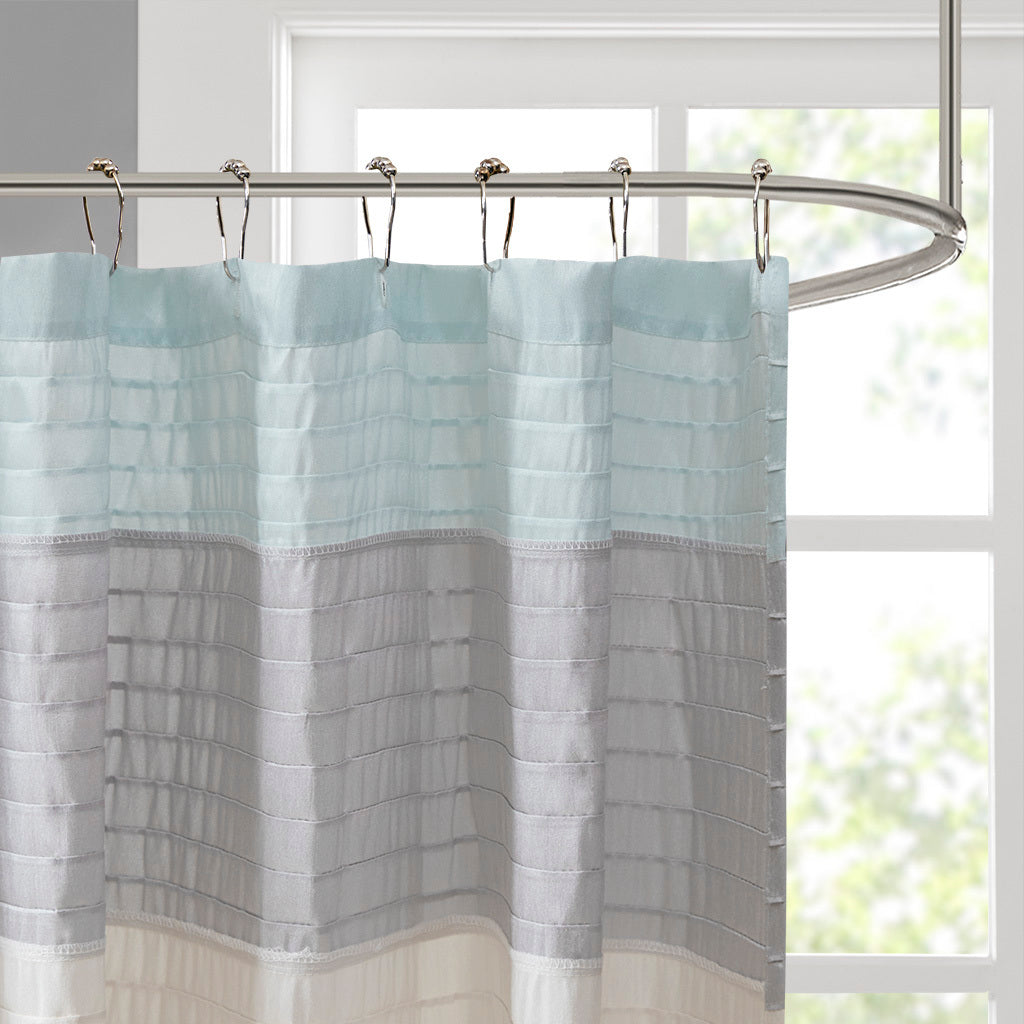 Faux Silk Shower Curtain