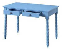 ACME Altmar Writing Desk, Blue Finish 93009