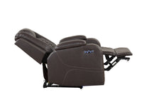 Benz LED & Power Recliner 3 PC Made With Faux Leather in Brown