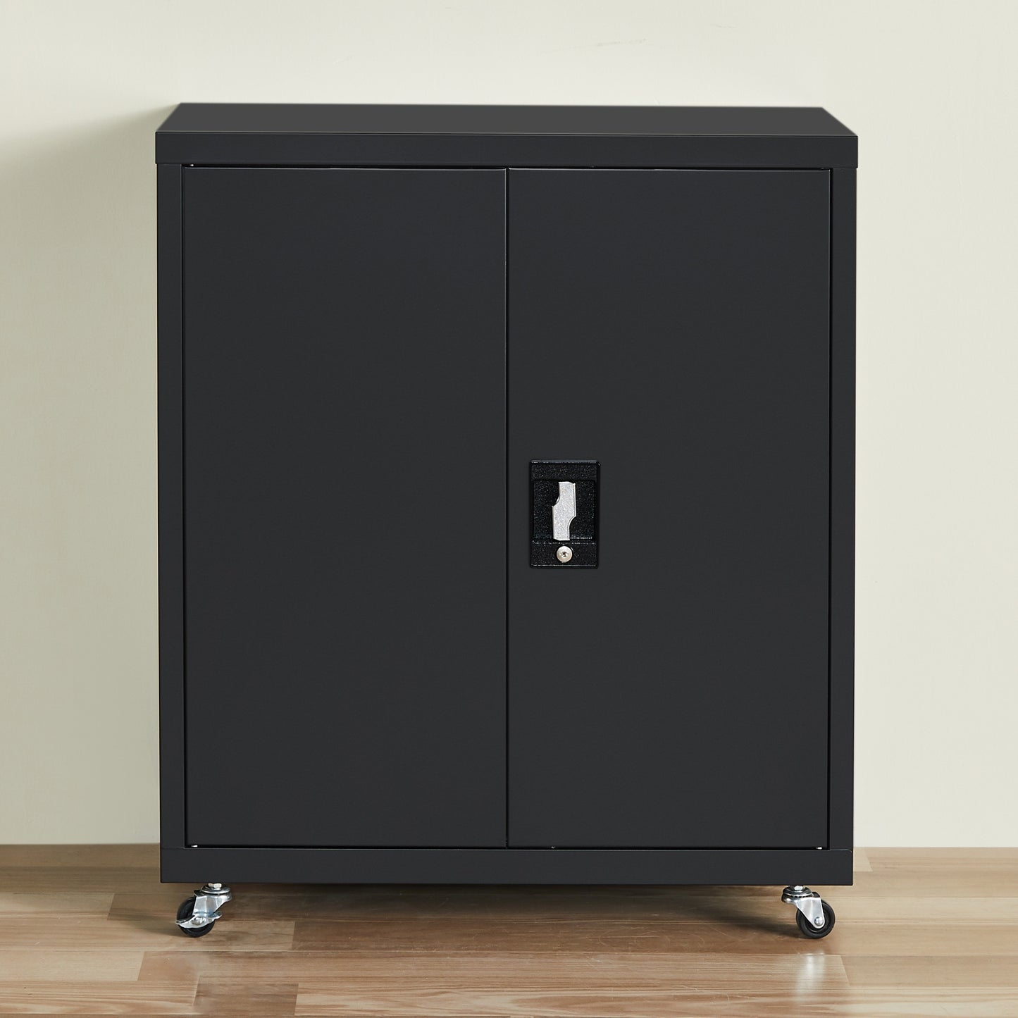 1 Shelf Metal Filing Cabinet, Storage File Cabinet with Lock for Home and Office