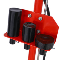 22 Ton Hydraulic Floor Jack Air-Operated Axle Bottle Jack with (4) Extension Saddle Set Built-in Wheels, Red