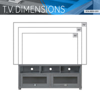 Techni Mobili Durbin TV Stand for TVs up to 75in, Grey