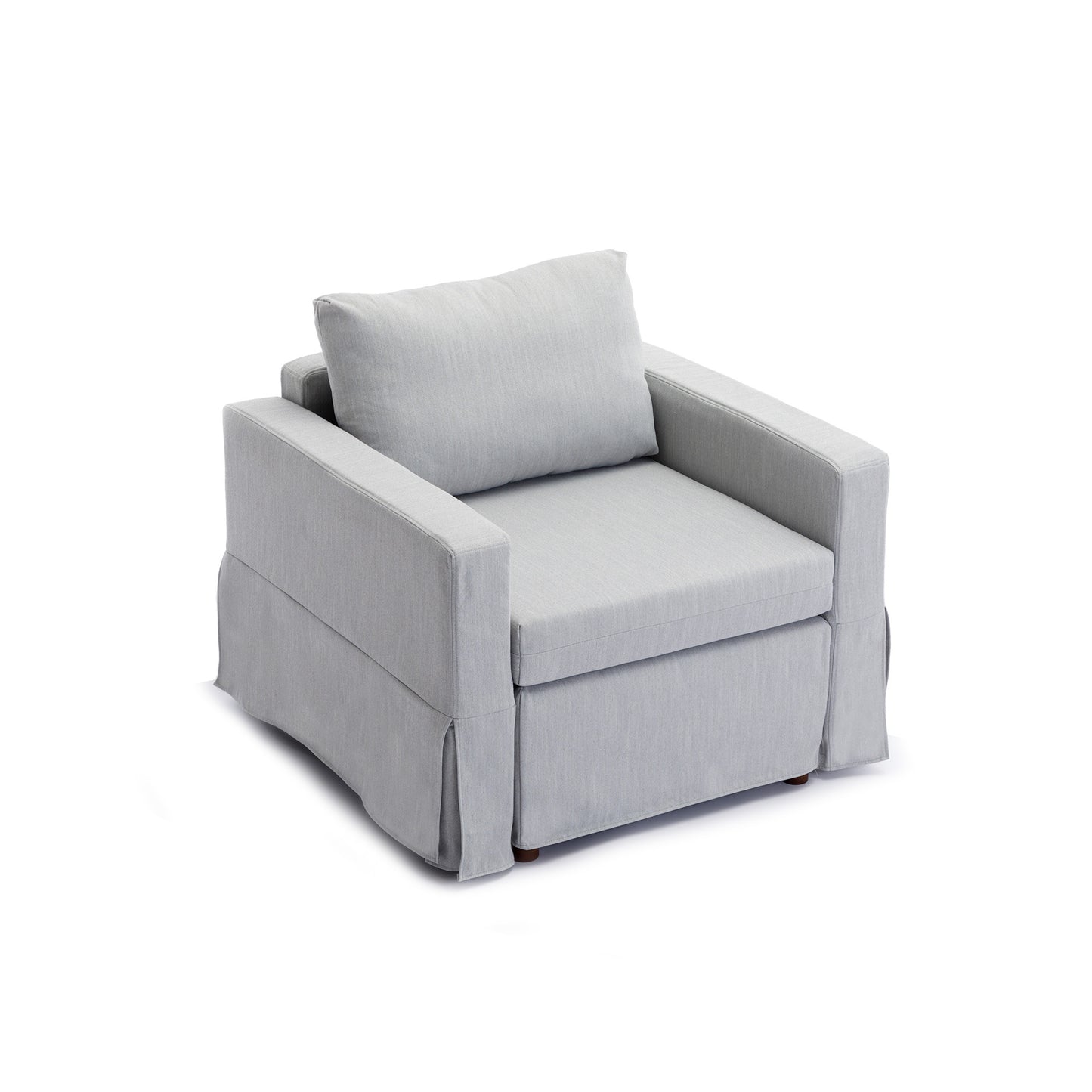 3 Seat Module Sectional Sofa Couch With 2 Ottoman,Seat Cushion and Back Cushion Removable and Washable,Light Grey