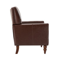 Harald Vegan Leather Armchair-BROWN