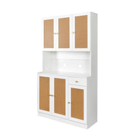 70.87" Tall Wardrobe& Kitchen Cabinet, with 6-Doors, 1-Open Shelves and 1-Drawer for bedroom,White