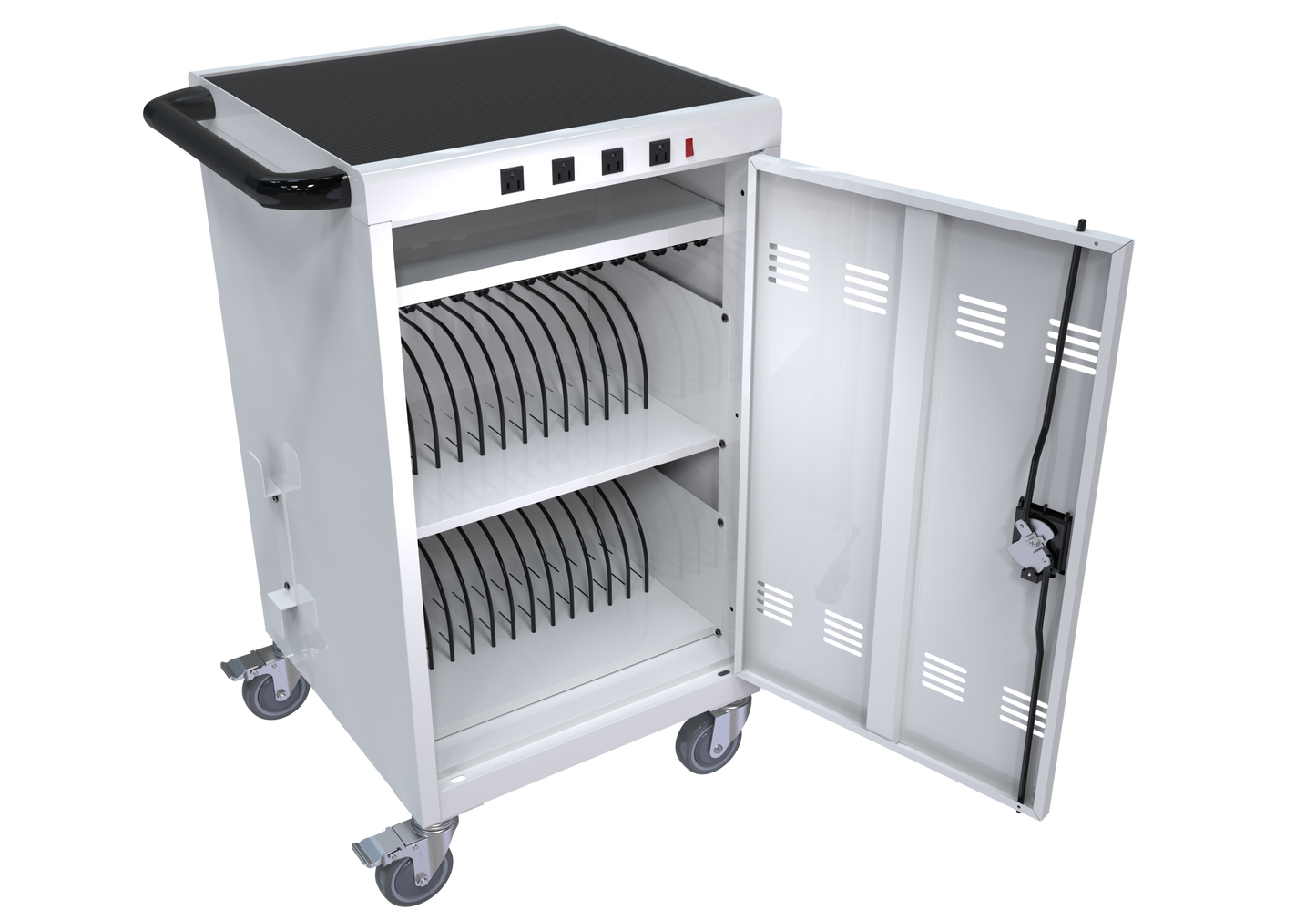 Mobile Charging Cart and Cabinet for Tablets Laptops 31+4-Device