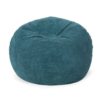 Riviera Modern Corduroy 3 Foot Beanbag, Dark Teal