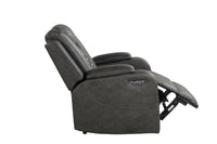 Benz LED & Power Recliner 3 PC Made With Faux Leather in Black