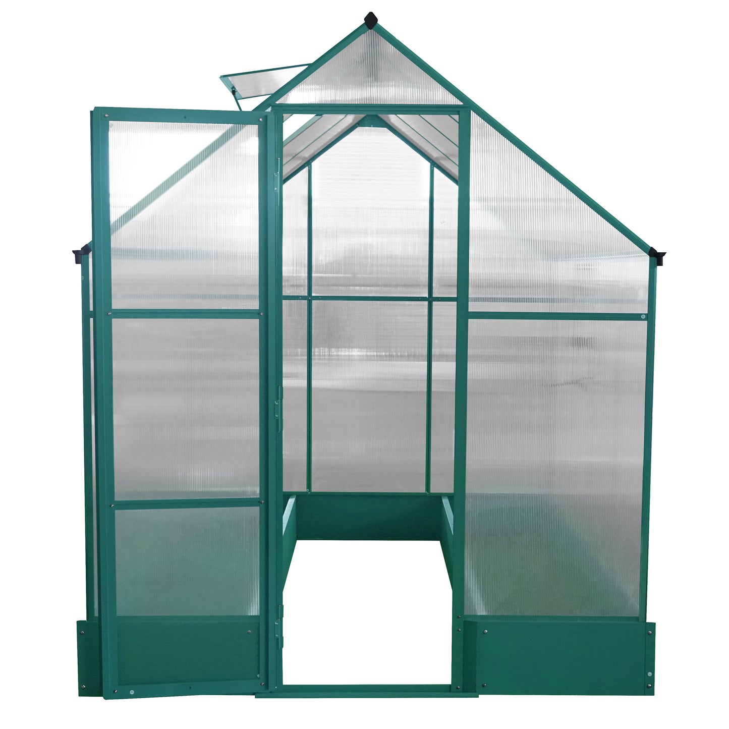 Polycarbonate Greenhouse,6'x 8' Heavy Duty Walk-in Plant Garden Greenhouse for Backyard/Outdoor Use