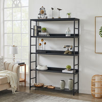 [VIDEO] 5-Tier Home Office Bookcase Open Bookshelf Storage Large 5 Shelf Bookshelf Furniture with Metal Frame, Black