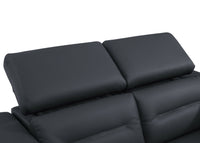 Global United Top Grain Italian Leather Loveseat with Power Recliner