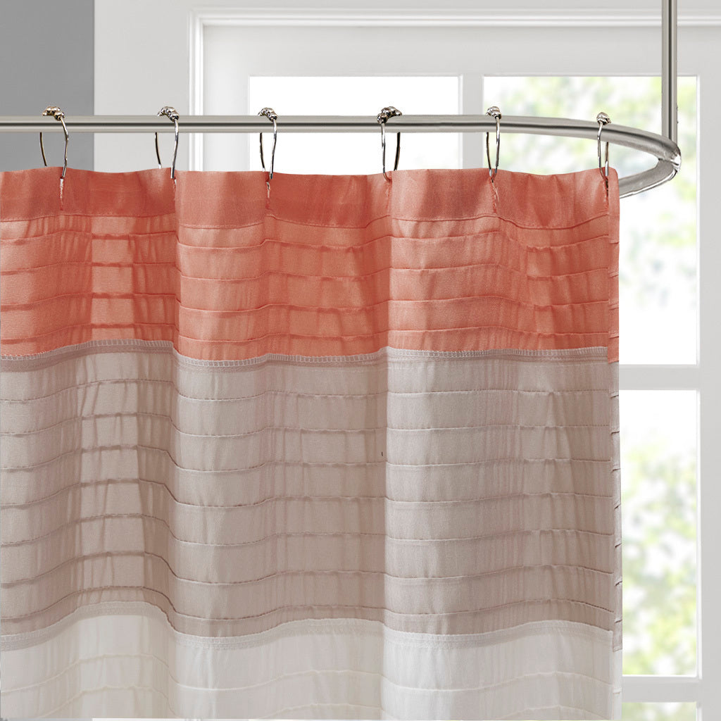 Faux Silk Shower Curtain